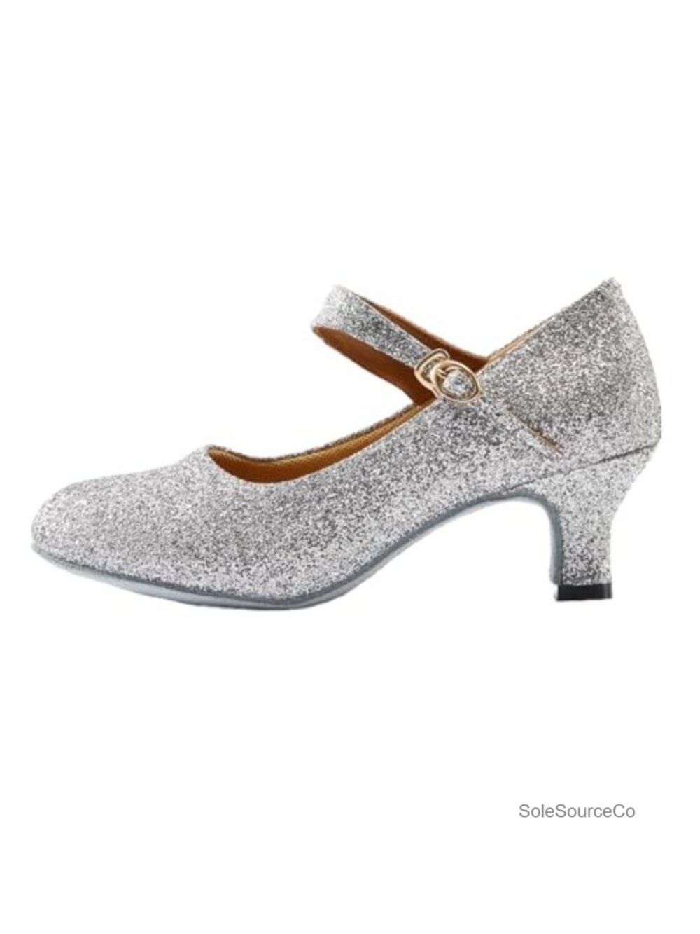 Glitter Latin Ballroom Dance Shoes Kitten Heel